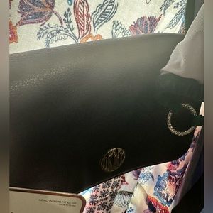 Black Leather  DKNY Crossbody Purse